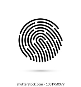 Password Touch ID phone on the white background. Vector illustration