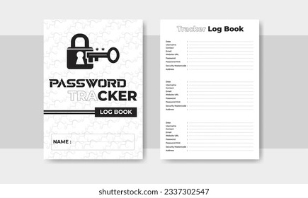 Password Tracker Interior Information Logbook Design Template