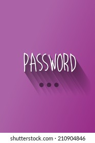 password typo with shadow vector