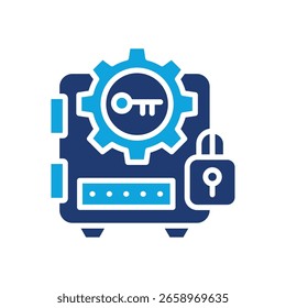 Password Vault Icon Mixed Vector Illustration