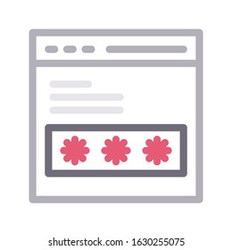 password vector color line icon 