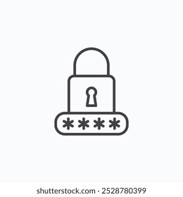 Password vector flat icon set.eps