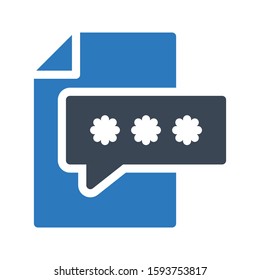 password vector glyph color icon 