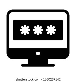 password vector glyph flat icon