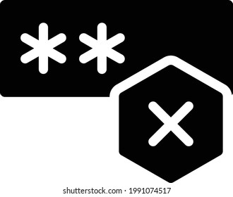 password vector glyph flat icon