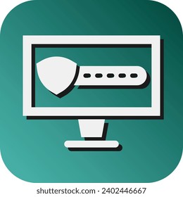 Password Vector Glyph Gradient Background Icon For Personal And Commercial Use.
