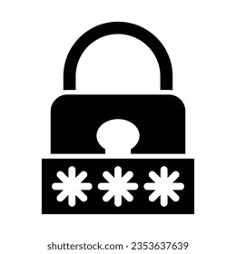 Password Vector Glyph Icon For Personal And Commercial Use.

