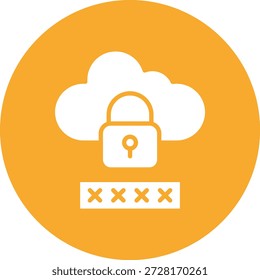 Ilustración de diseño de icono de Vector de Contraseña