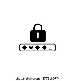 Password vector icon for eps 10