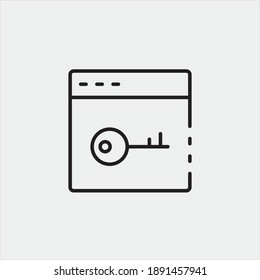 Signo de ilustración de icono del vector de contraseña