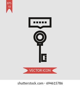 Password vector icon, illustration symbol