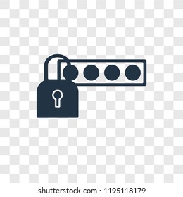 Password vector icon isolated on transparent background, Password transparency logo concept