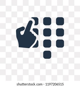 Password vector icon isolated on transparent background, Password transparency concept can be used web and mobile