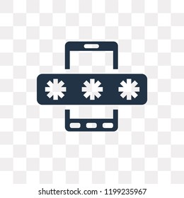 Password vector icon isolated on transparent background, Password transparency concept can be used web and mobile