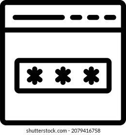 ilustración del vector de contraseña aislada en un fondo transparente. iconos vectoriales de trazo para el concepto o gráficos web.