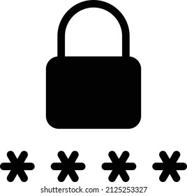 Password Vector illustration on a transparent background.Premium quality symmbols.Glyphs vector icon for concept and graphic design.
