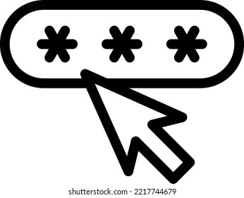 contraseña Ilustración vectorial en un fondo transparente.Símbolos de calidad premium.Iconos vectores de trazo para el diseño de conceptos y gráficos.