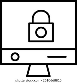 Password Vector Line Icon Design