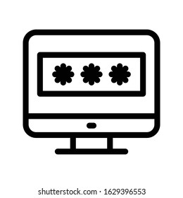 password vector thin line icon 