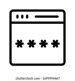 password vector thin line icon 
