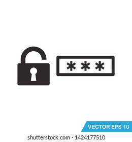 password,protection icon vector design template