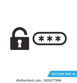 password,protection icon vector design template