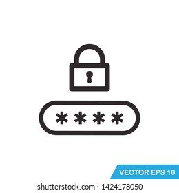 password,protection icon vector design template