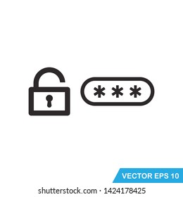 password,protection icon vector design template