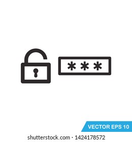 password,protection icon vector design template