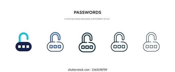 Passwords Icon Different Style Vector Illustration Stock Vector ...