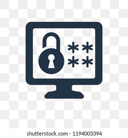 Passwords vector icon isolated on transparent background, Passwords transparency concept can be used web and mobile