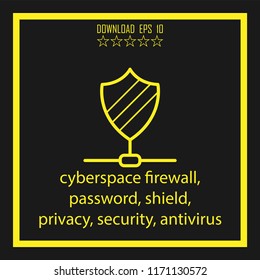 password,shield,antivirus  vector icon