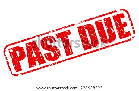 Past due red stamp text on white