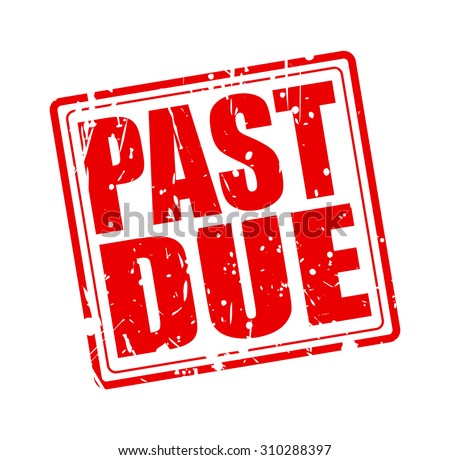 Past due red stamp text on white