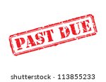 Past due rubber stamp vector illustration. Contains original brushes