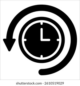Past Events Simple Icon Vector Illustration Concept