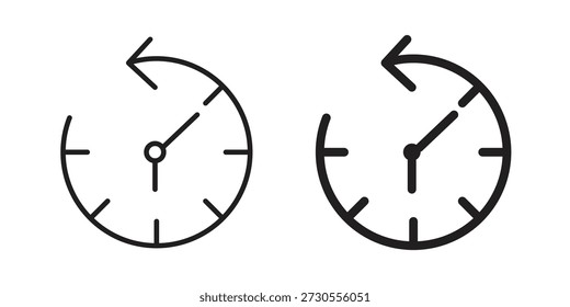 Conjunto de iconos pasado. paquete mínimo de elementos de Web de logotipo.