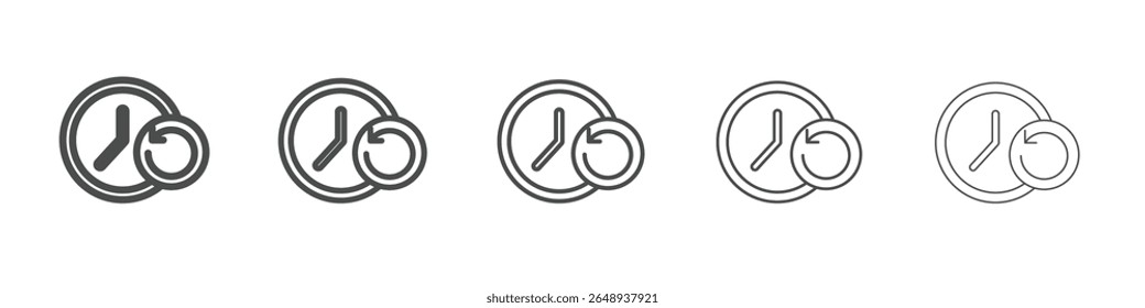 past icon simple isolated vector sign
