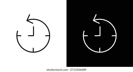 Ícone passado em estilo linear simples.