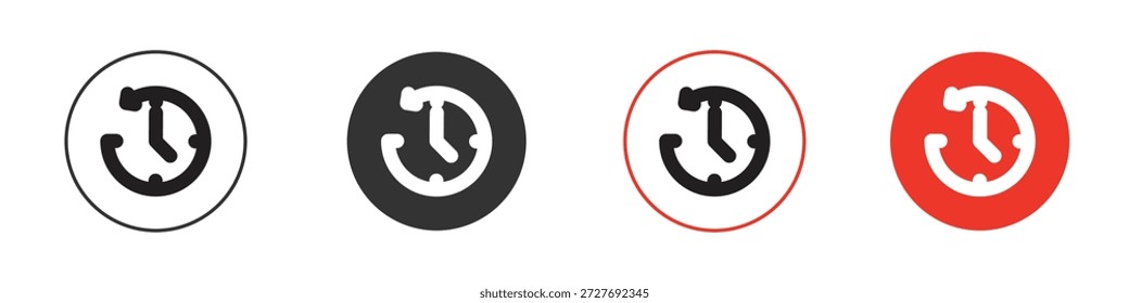 Símbolo de icono pasado. Diseño simple y plano para Web o App móvil. Logotipo de Ilustración vectorial mínima.