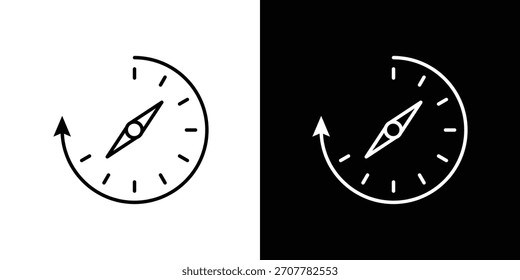 Icono pasado. línea delgada para Web y móvil, estilo minimalista moderno