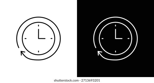 Esquema pasado del logotipo del icono. Vectores de línea delgada
