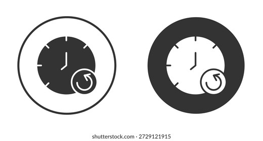 Silueta de Vector de icono pasado en negro. Vector de icono plano simple.
