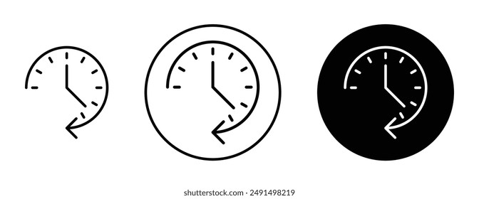 Past liner vector icon set