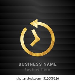 Past Time Gold and Black silk fashion premium icon / Logo