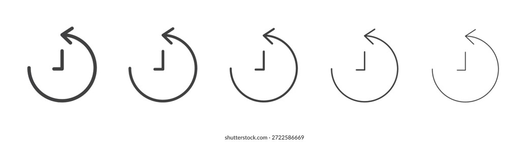 Tiempo pasado icono de diseño, logotipo, App, interfaz de usuario. Ilustración vectorial, EPS