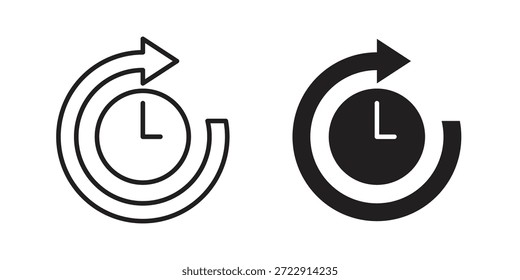 Icono de tiempo pasado diseña la colección para el móvil, ui, Web.