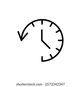 Past time icon Flat fill set collection