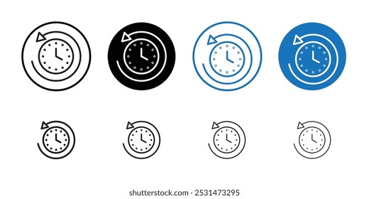 Past time icon Isolated flat vector in outline