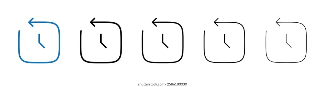 Past time icon Outline vector logo for web ui